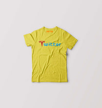 Load image into Gallery viewer, Elon Musk Twitter x Tesla Kids T-Shirt for Boy/Girl-Mustard Yellow-Ektarfa.online