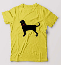 Load image into Gallery viewer, Black Dog T-Shirt for Men-Yellow-Ektarfa.online