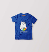Load image into Gallery viewer, MEOWNICORN Kids T-Shirt for Boy/Girl-Royal Blue-Ektarfa.online