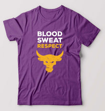 Load image into Gallery viewer, Blood Sweat Respect Gym T-Shirt for Men-Purple-Ektarfa.online