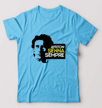 Load image into Gallery viewer, Ayrton Senna T-Shirt for Men-Light Blue-Ektarfa.online