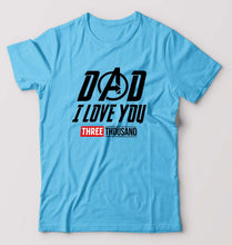 Load image into Gallery viewer, Dad I Love You 3000 T-Shirt for Men-Light Blue-Ektarfa.online