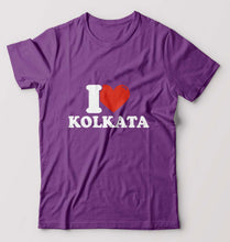 Load image into Gallery viewer, I Love Kolkata T-Shirt for Men-Purple-Ektarfa.online