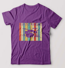 Load image into Gallery viewer, Drummer Papa T-Shirt for Men-Purple-Ektarfa.online