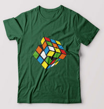 Load image into Gallery viewer, Rubik's Cube T-Shirt for Men-Bottle Green-Ektarfa.online