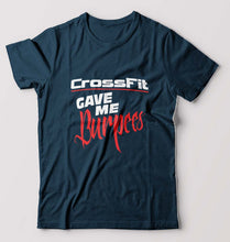 Load image into Gallery viewer, CrossFit Gym Burpees T-Shirt for Men-Petrol Blue-Ektarfa.online