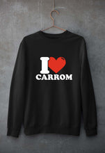 Load image into Gallery viewer, I Love Carrom Unisex Sweatshirt for Men/Women-Black-Ektarfa.online