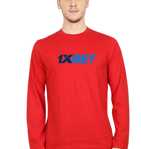 1XBet Full Sleeves T-Shirt for Men-red-Ektarfa.online
