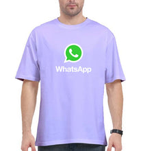 Load image into Gallery viewer, WhatsApp Oversized T-Shirt for Men-Lavender-Ektarfa.online
