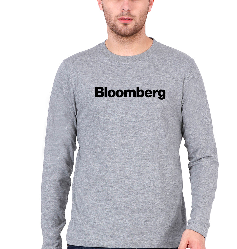 Bloomberg Full Sleeves T-Shirt for Men-Grey Melange-Ektarfa.online