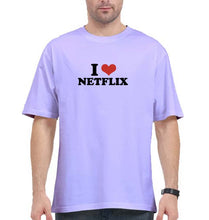Load image into Gallery viewer, I LOVE NETFLIX Oversized T-Shirt for Men
