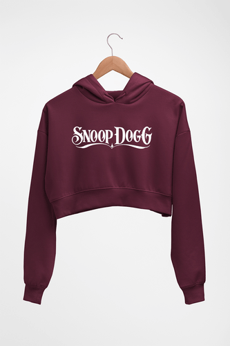 Snoop Dogg Crop HOODIE FOR WOMEN-Maroon-Ektarfa.online