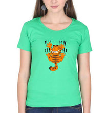 Load image into Gallery viewer, Garfield T-Shirt for Women-flag green-Ektarfa.online
