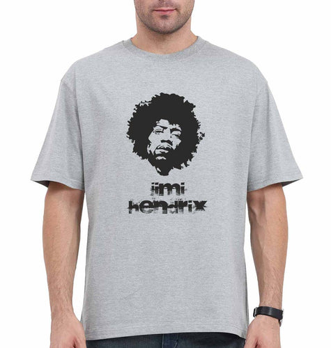 Jimi Hendrix Oversized T-Shirt for Men-Grey-Ektarfa.online