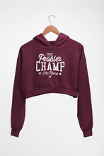 Load image into Gallery viewer, peoples champ Crop HOODIE FOR WOMEN-Maroon-Ektarfa.online

