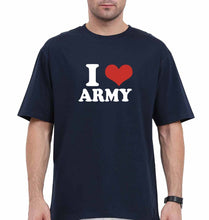 Load image into Gallery viewer, I Love Army Oversized T-Shirt for Men
