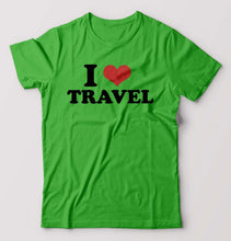 Load image into Gallery viewer, I LOVE TRAVEL T-Shirt for Men-flag green-Ektarfa.online
