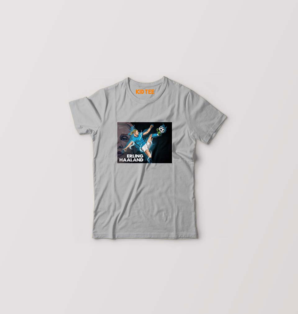 erling haaland T-Shirt for Boy/Girl-Grey-Ektarfa.online