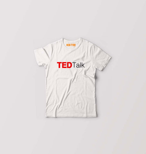 Ted Talk T-Shirt for Boy/Girl-White-Ektarfa.online