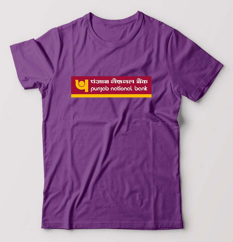 Punjab national bank (PNB) T-Shirt for Men-Purple-Ektarfa.online