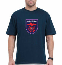 Load image into Gallery viewer, Odisha FC Oversized T-Shirt for Men-Petrol Blue-Ektarfa.online
