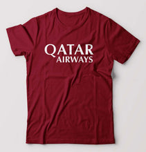 Load image into Gallery viewer, Qatar Airways T-Shirt for Men-Maroon-Ektarfa.online
