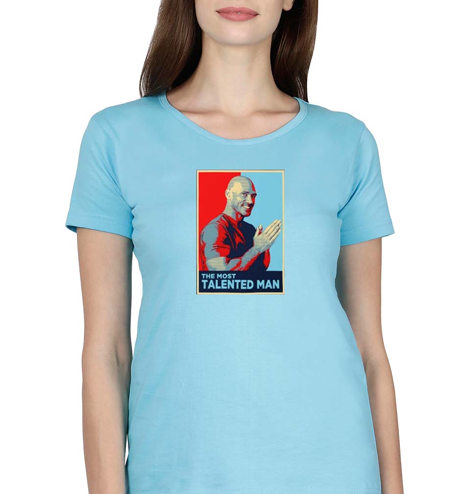 Johnny Sins T-Shirt for Women-SkyBlue-Ektarfa.online