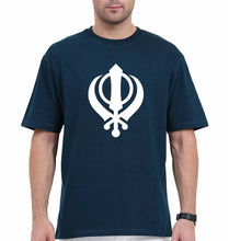 Load image into Gallery viewer, sikh Oversized T-Shirt for Men-Petrol Blue-Ektarfa.online
