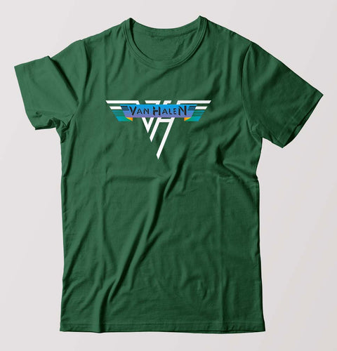van halen T-Shirt for Men-Bottel Green-Ektarfa.online