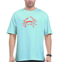 Load image into Gallery viewer, crab Oversized T-Shirt for Men-Mint-Ektarfa.online
