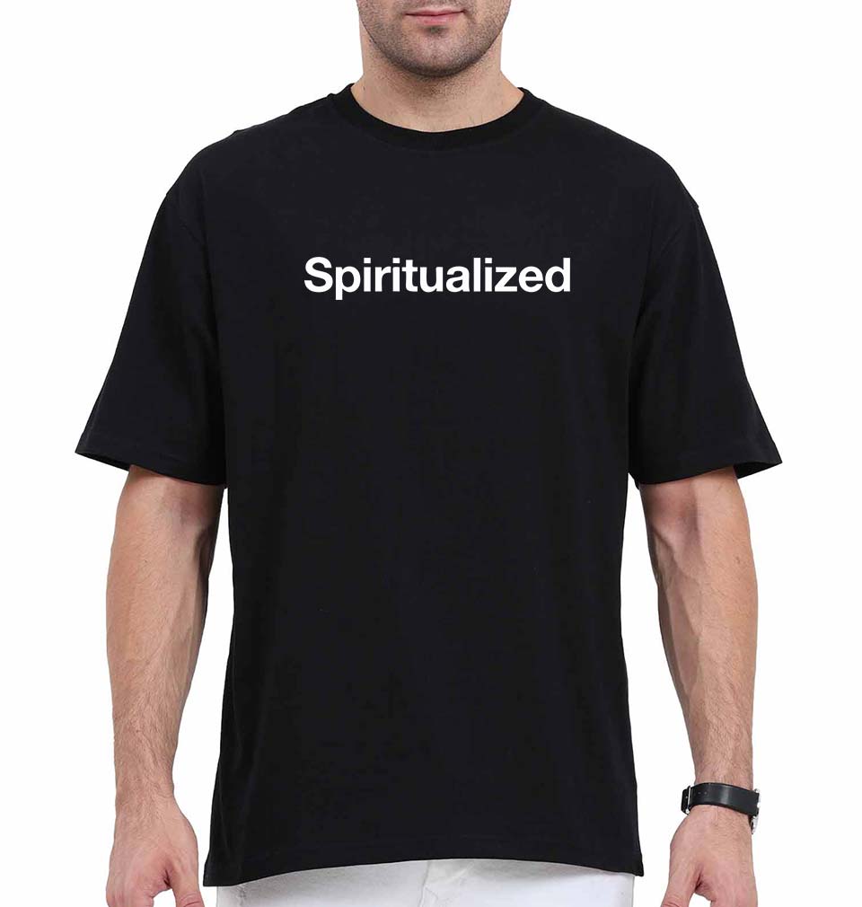 Spiritualized Oversized T-Shirt for Men-Black-Ektarfa.online