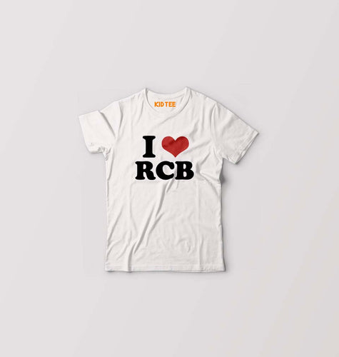 I LOVE RCB T-Shirt for Boy/Girl-White-Ektarfa.online