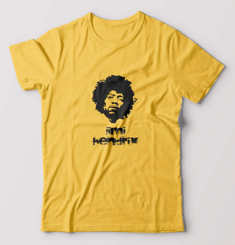 Jimi Hendrix T-Shirt for Men-Golden Yellow-Ektarfa.online