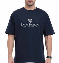Load image into Gallery viewer, johns hopkins university Oversized T-Shirt for Men-Navy Blue-Ektarfa.online
