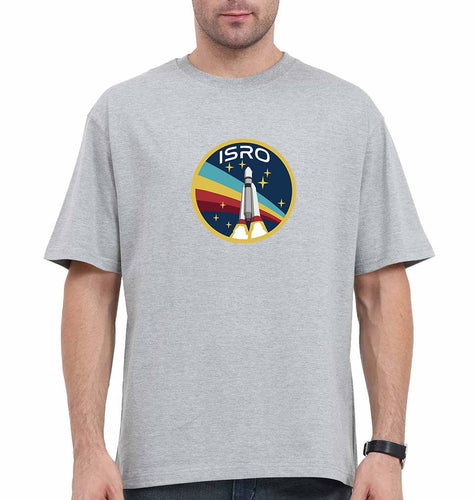 Isro Oversized T-Shirt for Men-Grey-Ektarfa.online