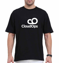 Load image into Gallery viewer, CloudOps Oversized T-Shirt for Men-Black-Ektarfa.online
