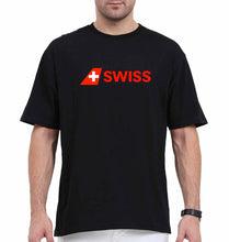 Load image into Gallery viewer, swiss Oversized T-Shirt for Men-Black-Ektarfa.online

