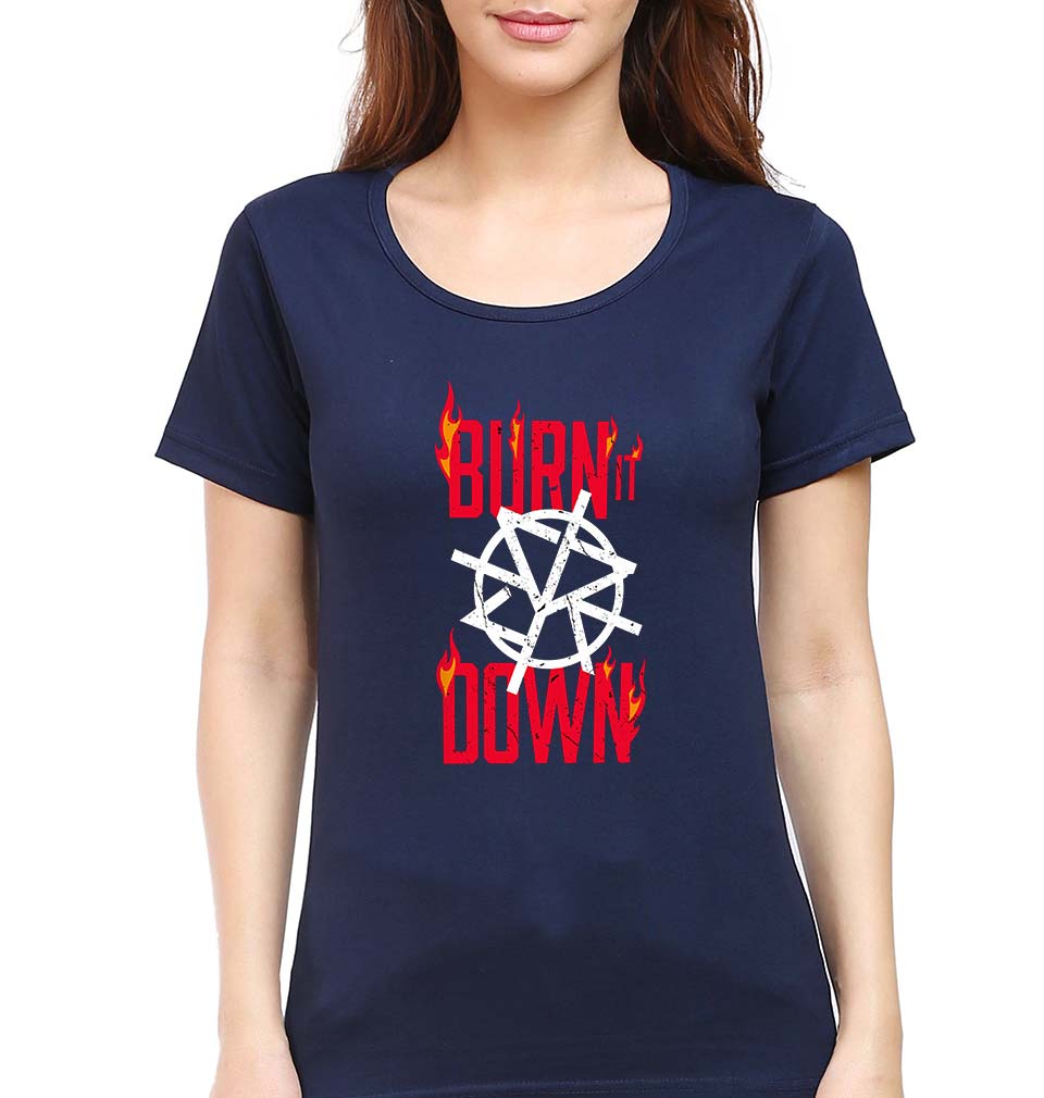 Seth Rollins T-Shirt for Women-Navy Blue-Ektarfa.online