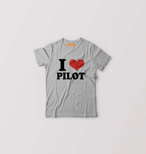 Load image into Gallery viewer, I LOVE PILOT T-Shirt for Boy/Girl-Grey-Ektarfa.online
