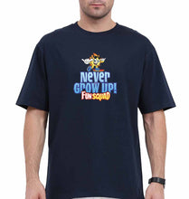 Load image into Gallery viewer, fun squad Oversized T-Shirt for Men-Navy Blue-Ektarfa.online
