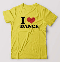 Load image into Gallery viewer, I LOVE DANCE T-Shirt for Men-Yellow-Ektarfa.online
