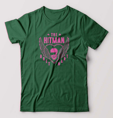 Bret Hart (Hitman) T-Shirt for Men-Bottel Green-Ektarfa.online