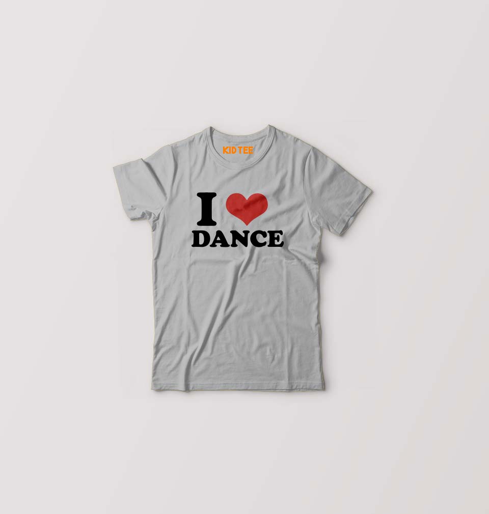 I LOVE DANCE T-Shirt for Boy/Girl-Grey-Ektarfa.online
