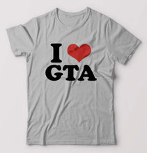 Load image into Gallery viewer, I LOVE GTA T-Shirt for Men-Grey Melange-Ektarfa.online
