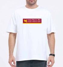 Load image into Gallery viewer, Punjab national bank (PNB) Oversized T-Shirt for Men-White-Ektarfa.online
