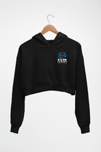 Load image into Gallery viewer, IIM Jammu Crop HOODIE FOR WOMEN-Black-Ektarfa.online
