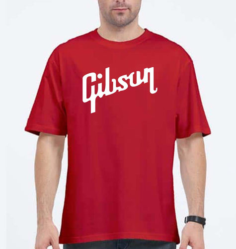gibson Oversized T-Shirt for Men-Red-Ektarfa.online