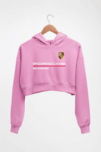 Load image into Gallery viewer, Porsche Crop HOODIE FOR WOMEN-Light Baby Pink-Ektarfa.online
