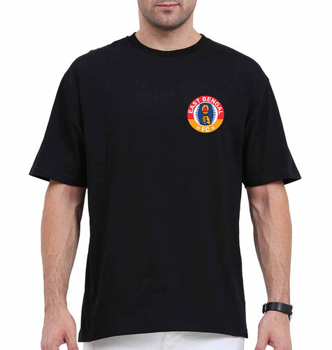 East Bengal FC Oversized T-Shirt for Men-Black-Ektarfa.online