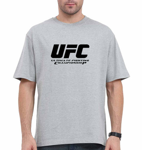 UFC Oversized T-Shirt for Men-Grey-Ektarfa.online